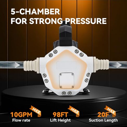Poafamx DEF Transfer Pump, 10GPM 500W Diesel Exhaust Fluid Pump with 4.0Ah Battery, Cordless Electric Self Priming Water Pump, Diaphragm Pump for Urea, Fuel, Acidic or Alkaline Chemical Liquids in Kuwait