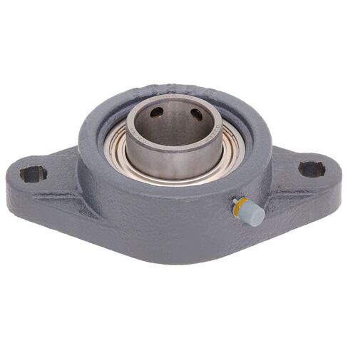 [2-Pack] SBFT206-20 - 2-Bolt Flange-Mount Ball Bearing Unit, Insert Bearing SB206-20, Cast Iron Housing FT206, Bore Shaft 1-1/4 in (31.75 mm), Set Screw Locking, 5.8125 in (147.638 mm) Flange Length in Saudi Arabia