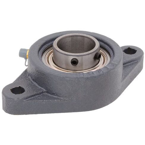 [2-Pack] SBFT206-20 - 2-Bolt Flange-Mount Ball Bearing Unit, Insert Bearing SB206-20, Cast Iron Housing FT206, Bore Shaft 1-1/4 in (31.75 mm), Set Screw Locking, 5.8125 in (147.638 mm) Flange Length in Saudi Arabia
