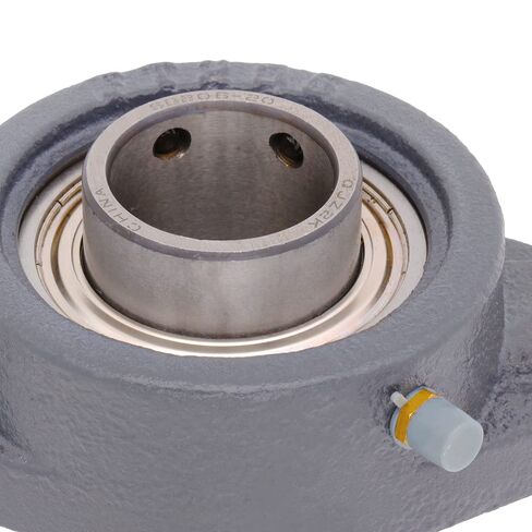 [2-Pack] SBFT206-20 - 2-Bolt Flange-Mount Ball Bearing Unit, Insert Bearing SB206-20, Cast Iron Housing FT206, Bore Shaft 1-1/4 in (31.75 mm), Set Screw Locking, 5.8125 in (147.638 mm) Flange Length in Saudi Arabia
