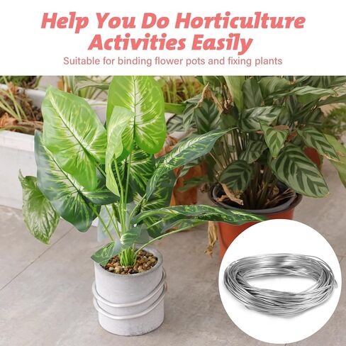 0.1 in Diameter Aluminum Wire, 98 Feet, for Gardening, DIY Craft, Bendable Metal Wire, Sculpting, Dolls, Floral, Jewelry Making in Kuwait