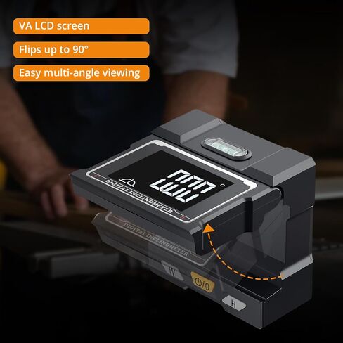 Neoteck Digital Angle Finder with Flip LCD VA Screen, 2x180°/4x90° Strong Magnetic Angle Gauge, 0.01° High Accuracy Protractor, Absolute/Relative Measurement for Woodworking,Automotive,Construction in Saudi Arabia