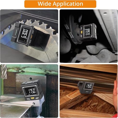 Neoteck Digital Angle Finder with Flip LCD VA Screen, 2x180°/4x90° Strong Magnetic Angle Gauge, 0.01° High Accuracy Protractor, Absolute/Relative Measurement for Woodworking,Automotive,Construction in Saudi Arabia