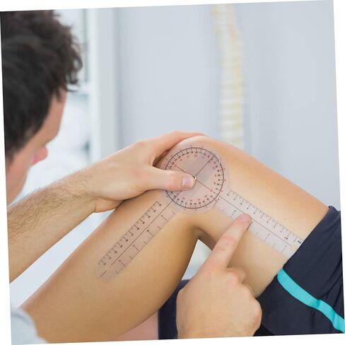 6Pcs Goniometer Plastic Angle Ruler Protractor for Joint Measurement Clear Rotary Design for Accurate Evaluation in Physical Therapy in Saudi Arabia
