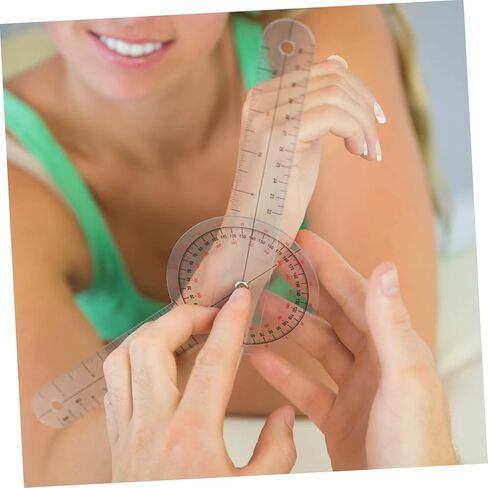 6Pcs Goniometer Plastic Angle Ruler Protractor for Joint Measurement Clear Rotary Design for Accurate Evaluation in Physical Therapy in Saudi Arabia