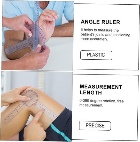 6Pcs Goniometer Plastic Angle Ruler Protractor for Joint Measurement Clear Rotary Design for Accurate Evaluation in Physical Therapy in Saudi Arabia