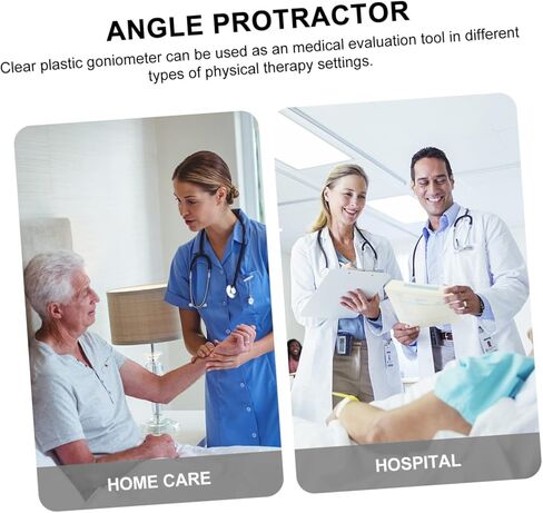6Pcs Goniometer Plastic Angle Ruler Protractor for Joint Measurement Clear Rotary Design for Accurate Evaluation in Physical Therapy in Saudi Arabia