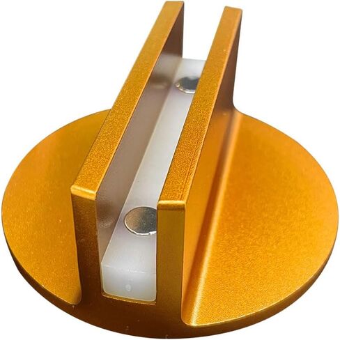 Universal Magnetic Jack Pad, 0.37" Slotted Aluminum Grooved Jack Puck Pinch, Pinch Weld Frame Rail Adapter with Large Slotted for Most Cars (Red) in Kuwait