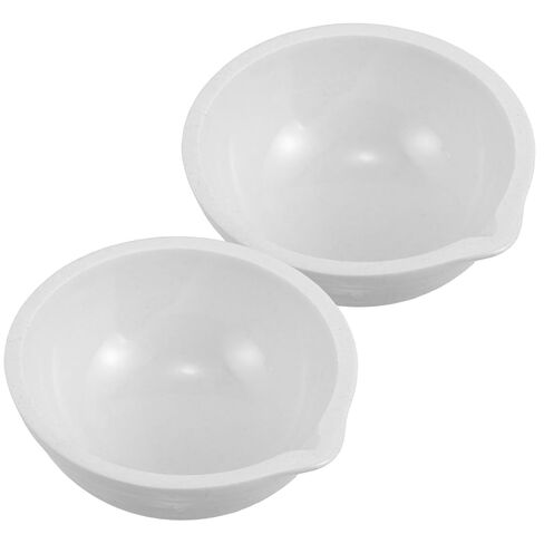 قطعتان من أوعية التبخير السيراميكية مقاس 80 مم، أطباق بتري المختبرية، حاويات تبخر من البورسلين المقاوم للحرارة للتجارب المعملية وتبخر المذيبات in Kuwait