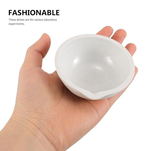 قطعتان من أوعية التبخير السيراميكية مقاس 80 مم، أطباق بتري المختبرية، حاويات تبخر من البورسلين المقاوم للحرارة للتجارب المعملية وتبخر المذيبات in Kuwait