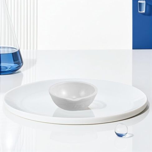 قطعتان من أوعية التبخير السيراميكية مقاس 80 مم، أطباق بتري المختبرية، حاويات تبخر من البورسلين المقاوم للحرارة للتجارب المعملية وتبخر المذيبات in Kuwait