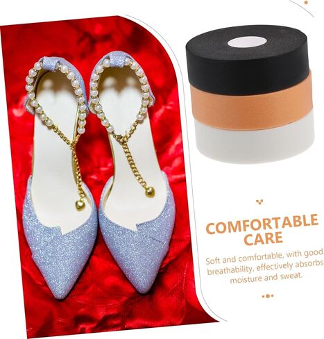 3Rolls Heel Patch Adhesive Foot Care Stickers Soft Pe Heel Pads for High Heels Sneakers and Shoes DIY Cut for Comfort and Protection in Saudi Arabia