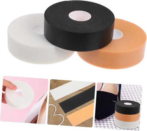 3Rolls Heel Patch Adhesive Foot Care Stickers Soft Pe Heel Pads for High Heels Sneakers and Shoes DIY Cut for Comfort and Protection in Saudi Arabia