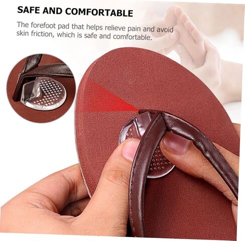 VANZACK 5 Pairs of Soft Metatarsal Pads Non-Slip Sandal Cushions for Daily Use Replaceable Forefoot Pads for Women and Men Comfortable Flip-Flops Supplies in Saudi Arabia
