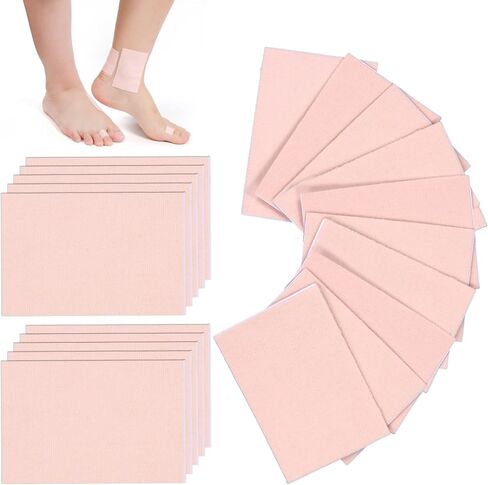 20pcs Adhesive Pads for Feet, Waterproof Moleskin Tape Prevention Padding Moleskin Stickers Strips for Feet Decrease Friction Hiking Running Travel Heel in Saudi Arabia