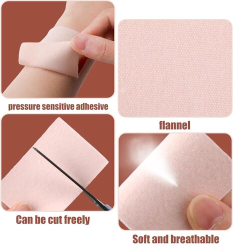 20pcs Adhesive Pads for Feet, Waterproof Moleskin Tape Prevention Padding Moleskin Stickers Strips for Feet Decrease Friction Hiking Running Travel Heel in Saudi Arabia