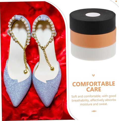 minkissy 3Rolls DIY Cuttable Foot Care Stickers Adhesive Heel Protectors Slip Shoe Pads for High Heels Sneakers Soft Pe Nude in Saudi Arabia