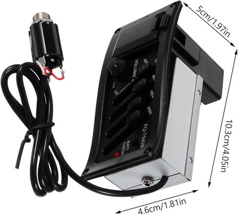 Kisangel Guitar Pickup Bands Eq Preamp Piezo Pickup Volume Control Essential for Accurate Tuning in Saudi Arabia