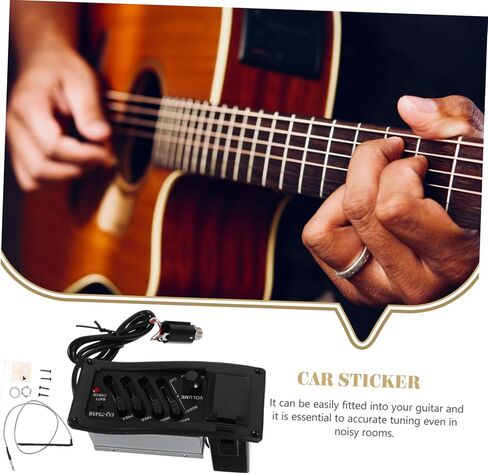Kisangel Guitar Pickup Bands Eq Preamp Piezo Pickup Volume Control Essential for Accurate Tuning in Saudi Arabia