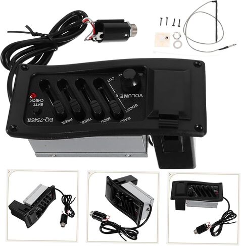 Kisangel Guitar Pickup Bands Eq Preamp Piezo Pickup Volume Control Essential for Accurate Tuning in Saudi Arabia