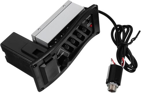 جيتار Preamp Pickup Band Eq معادل التحكم في مستوى الصوت للقيثارات الصوتية سهل التركيب نظام التقاط بيزو ضروري لضبط البيئات الصاخبة بدقة in Saudi Arabia