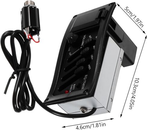جيتار Preamp Pickup Band Eq معادل التحكم في مستوى الصوت للقيثارات الصوتية سهل التركيب نظام التقاط بيزو ضروري لضبط البيئات الصاخبة بدقة in Saudi Arabia