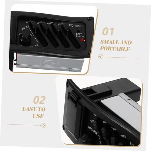 جيتار Preamp Pickup Band Eq معادل التحكم في مستوى الصوت للقيثارات الصوتية سهل التركيب نظام التقاط بيزو ضروري لضبط البيئات الصاخبة بدقة in Saudi Arabia