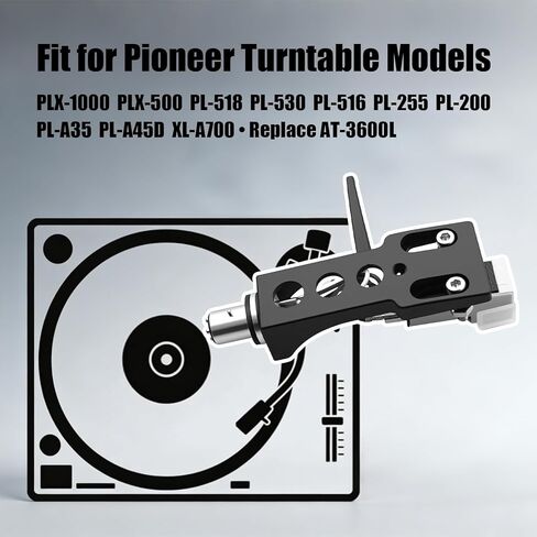 قلم خرطوشة رأس أسود، دبابيس مشغل تسجيل، مناسب لـ Pioneer PLX-1000 PLX-500 PL-518 PL-530 PL-516 PL-255 PL-200 PL-200X PL-A35 PL-A45D XL-A700، استبدل AT-3600L in Kuwait