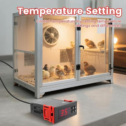 4PCS STC-1000 Digital Temperature Controller Thermostat with NTC Waterproof Sensor Probe – Dual Relay Heating & Cooling Control, ℃/℉ Display, AC 110V–220V 10A for Incubator Fridge 3D Printer Aquarium in Kuwait