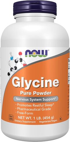 NOW Foods Supplements, Glycine Pure Powder, Promotes Restful Sleep*, Neurotransmitter Support*, 1-Pound in Saudi Arabia