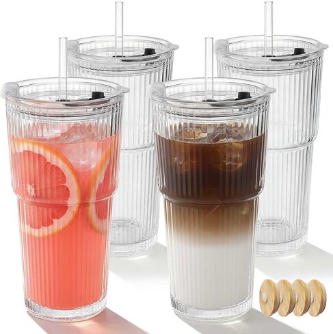 Ruckae 16oz 10 Pack Juice Bottles, Glass Bottles with Lids, Smoothie Cup Lids and Straws, Water Bottle Mason Jar Drinking Glasses for Juicing, Smoothies, Kombucha in Saudi Arabia