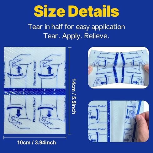 4% Lidocaine Maximum Strength Pain Relief Gel Patches, Numbing Gel Patch for Back, Shoulder, Muscle, Joints, Knee Pain Relief,30 Counts in Kuwait