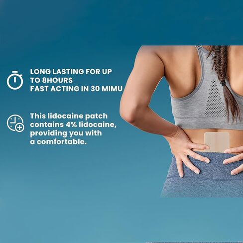 4% Lidocaine Pain Relief Patches – Maximum OTC Strength, Fast-Acting Targeted Relief, 30 Count, for Muscle & Joint Discomfort-0306 in Kuwait