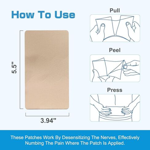 4% Lidocaine Pain Relief Patches – Maximum OTC Strength, for Muscle & Joint Discomfort, Fast-Acting Targeted Relief - 40 Patches-0326 in Kuwait
