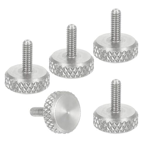 MECCANIXITY 5 قطع M2 × 4 مم براغي الفرجار الورنية، 304 براغي إبهام مسطحة من الفولاذ المقاوم للصدأ برأس متري من الألماس المخرش ومقابض قبضة اليد لشد الخيط ومثبتات القفل in Saudi Arabia