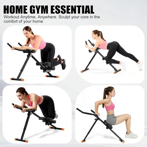 مدرب آب ماشين - مدرب البطن القابل للطي لتمرين المعدة، معدات تدريب القوة الأساسية مع حماية الركبة للصالة الرياضية المنزلية in Kuwait