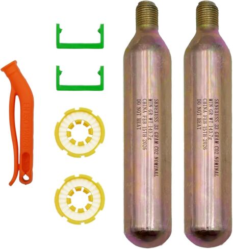 33G CO2 Cartridge Cylinder for Life Vest, Accessory for CO2 PFD Rearming Kit, for Auto/Manual Inflating Life Jacket, for Adult, Used for Fishing, Surfing, Sea/Ocean Activities in Kuwait