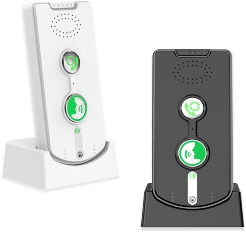 2 Way Voice Intercom,Wireless Intercom System Elderly,Long Range,Push to Talk,Home Security,Indoor Outdoor System,Fit for Home Hospital Office in Kuwait