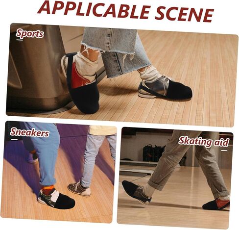 Totority Bowling Shoe Covers Lightweight Anti-Slip Shoe Sliders with Friction-reducing Design for Men and Women Compact Reusable Bowling Protection for Indoor Sports in Saudi Arabia
