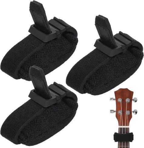 3 Pcs Guitar String Dampener, Guitar Fret Mute Wrap Bass Muffler Silencer Damper, Guitars Strings Cover Tape Fingerboard Mutes Tape Adjustable Guitars String Mute Damper in Saudi Arabia