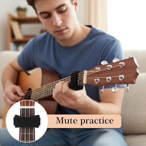 3 Pcs Guitar String Dampener, Guitar Fret Mute Wrap Bass Muffler Silencer Damper, Guitars Strings Cover Tape Fingerboard Mutes Tape Adjustable Guitars String Mute Damper in Saudi Arabia