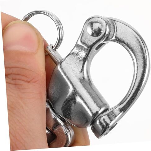 HANABASS 2pcs Stainless Steel Sailing Rigging Shackles Quick Release Boat Hook for Halyard Snap Hardware Swivel Design in Saudi Arabia
