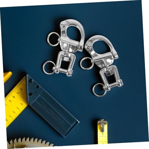 HANABASS 2pcs Stainless Steel Sailing Rigging Shackles Quick Release Boat Hook for Halyard Snap Hardware Swivel Design in Saudi Arabia