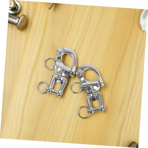 HANABASS 2pcs Stainless Steel Sailing Rigging Shackles Quick Release Boat Hook for Halyard Snap Hardware Swivel Design in Saudi Arabia