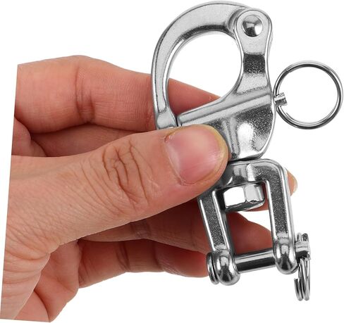 HANABASS 2pcs Stainless Steel Sailing Rigging Shackles Quick Release Boat Hook for Halyard Snap Hardware Swivel Design in Saudi Arabia