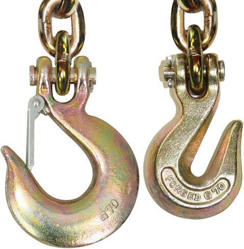 VULCAN Binder Chain with Grab and Sling Hooks - Grade 70 Standard Duty - 3/8 Inch x 4 Foot - 6,600 Pound Safe Working Load in Saudi Arabia