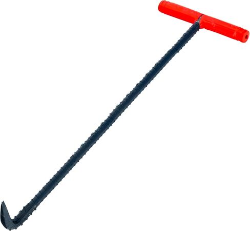 Heavy Duty 26'' (65cm) Long Manhole Hook T Hook Shape Lifting Reaching for Lifting Pulling Moving Manhole Covers, Storm Drains, Septic Tank Lids Door Pointed Head HOOK-PT-65 in Kuwait