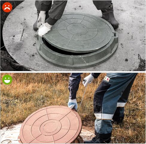 VOSAREA Stainless Steel Manhole Cover Lifter Tool Hook for Effortless Lifting of Water Box Covers and Outdoor Grates for Sewer Maintenance in Saudi Arabia
