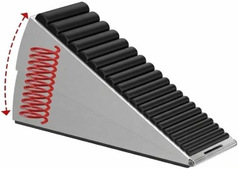 1 Pack Heavy Duty Door Stopper, Adjustable Spring Large Stopper, 3 Inches High Tall Wedge Stoppers for Bottom of Door, Door Stop Suits Any Heavy Door in Saudi Arabia