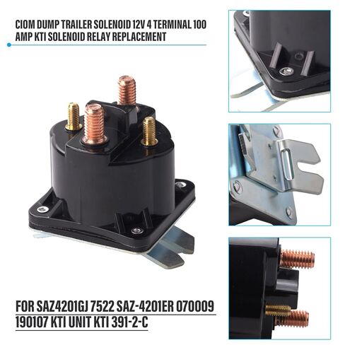 JINGKE Dump Trailer Solenoid Valve 4 Terminal 12V 100 AMP Kti Solenoid Relay Replacement for SAZ4201GJ 7522 SAZ-4201ER 070009 190107 KTI Unit KTI 391-2-C in Saudi Arabia